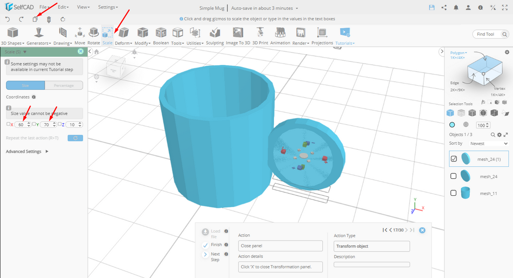Scale tool