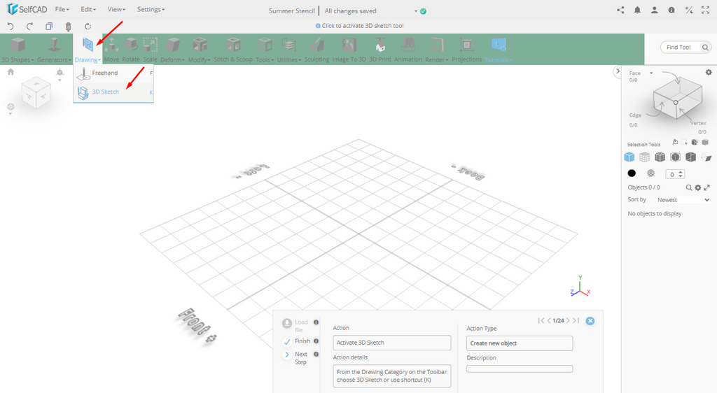 Rectangle sketch tool