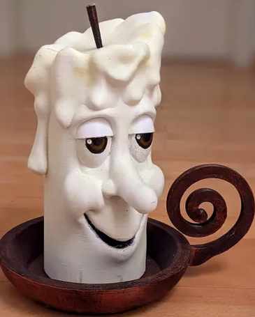 Funny Cartoon Christmas Candle