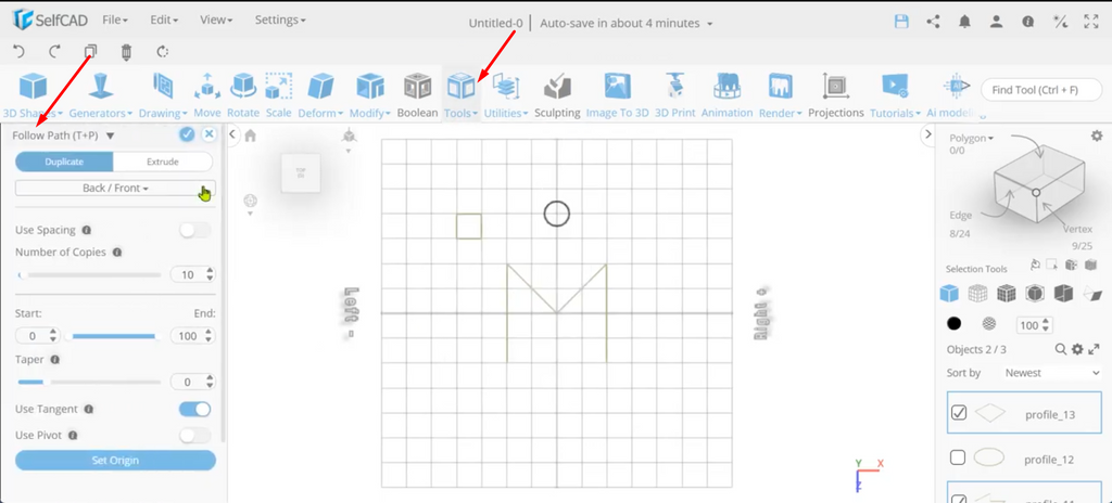 Follow Path tool