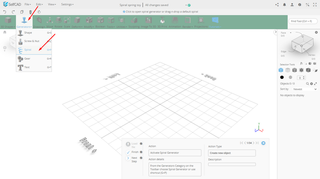 Spiral generator
