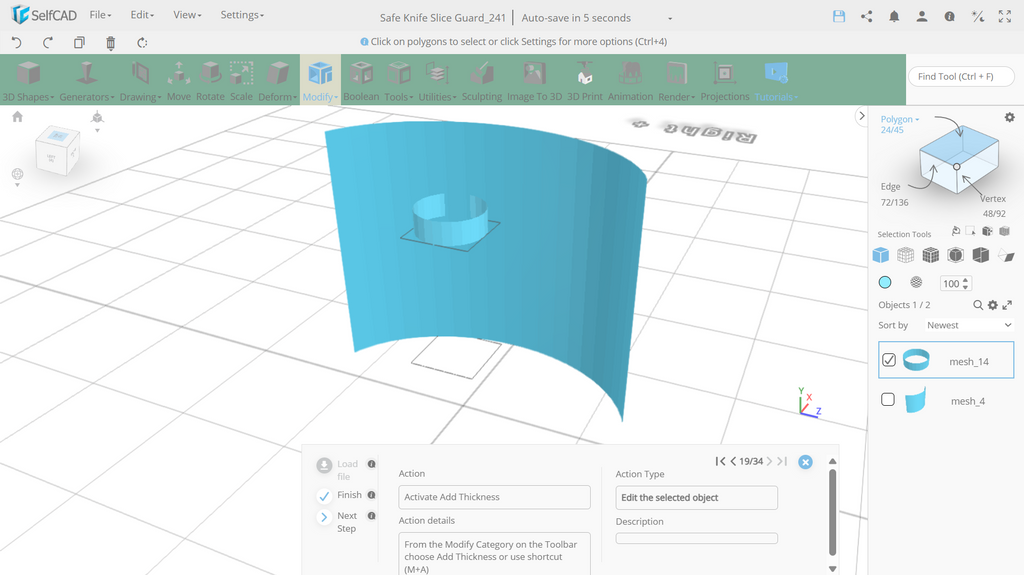 Deleting the top and bottom sections