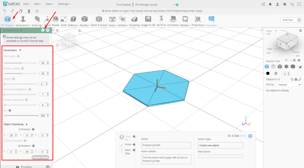 Setting the parameters