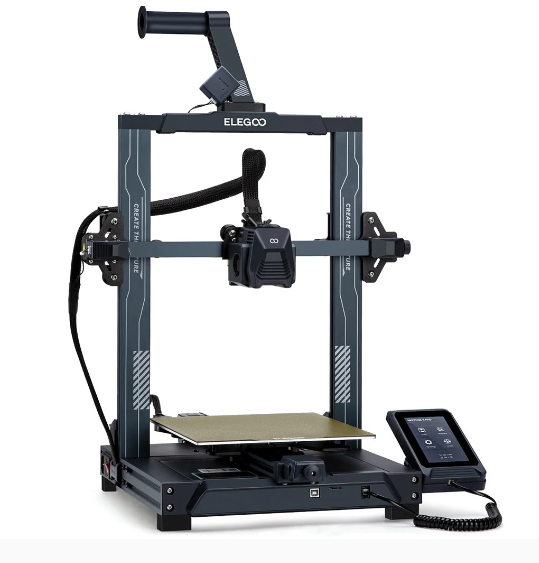 Elegoo Neptune 4 Plus 3D printer featuring a 300°C high-temp nozzle and intelligent segmented heatbed