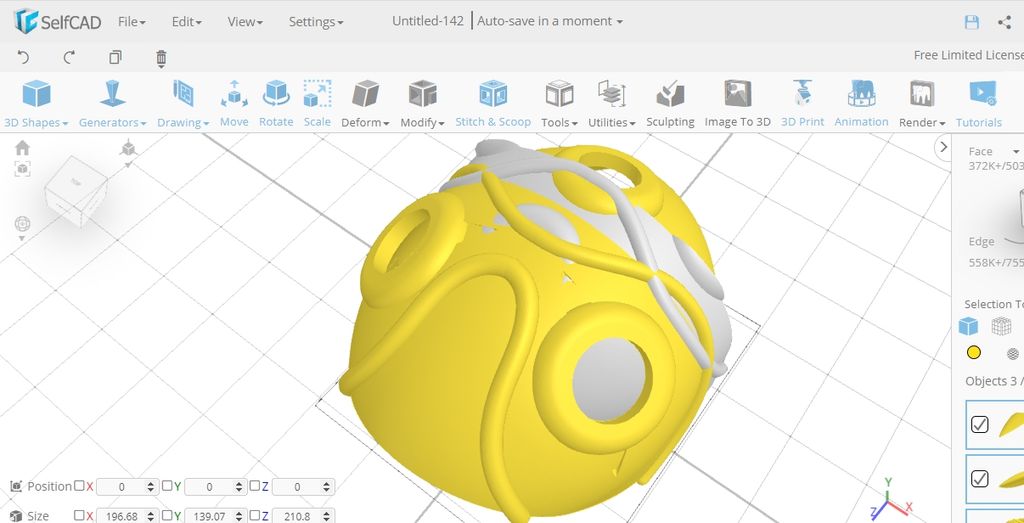 3D modeling in SelfCAD