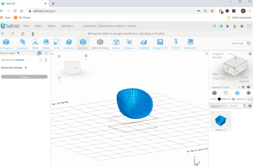 Design Your Own Chair In SelfCAD