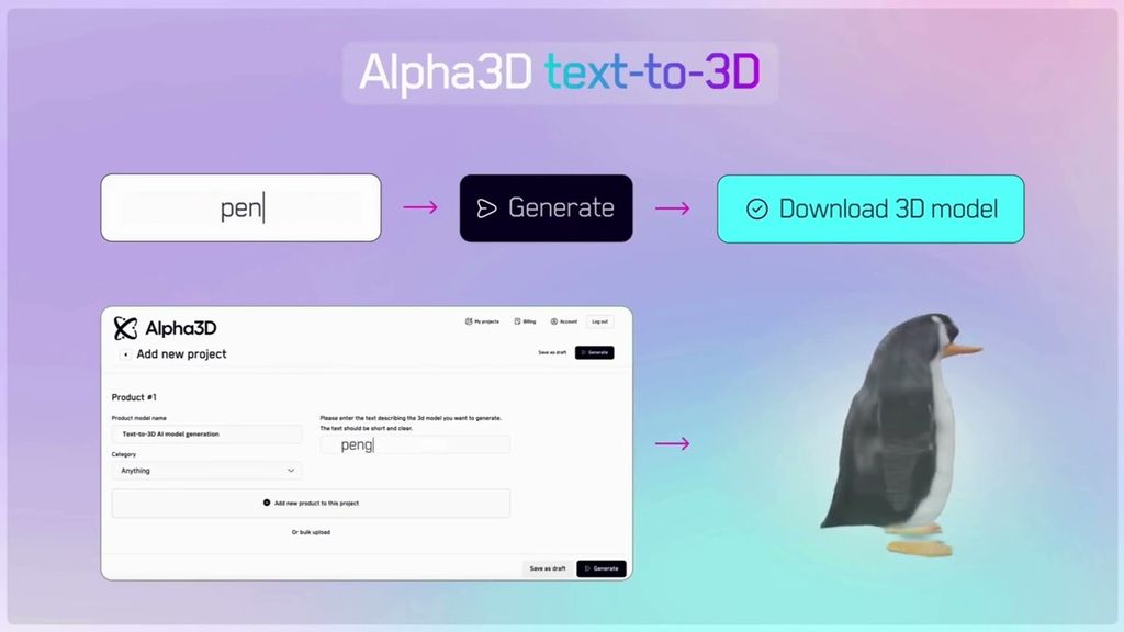 Alpha3D converting a 2D product image into a 3D model for rapid augmented reality prototyping