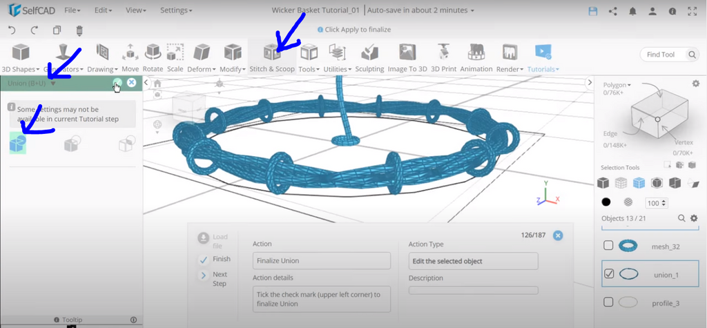Finalizing follow path tool