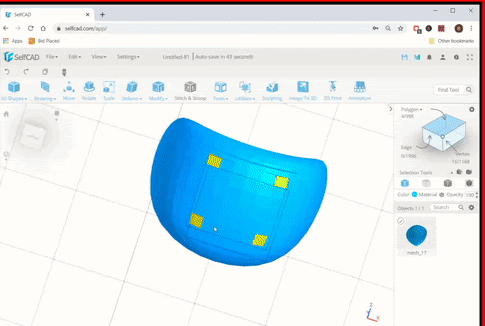 3D designing a chair
