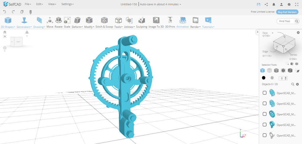 3D model of Flying Tourbillon