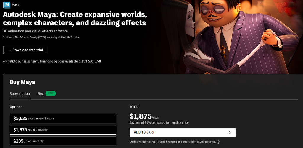 Autodesk Maya interface
