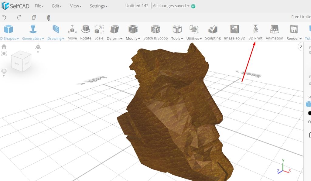 3D printing files in SelfCAD