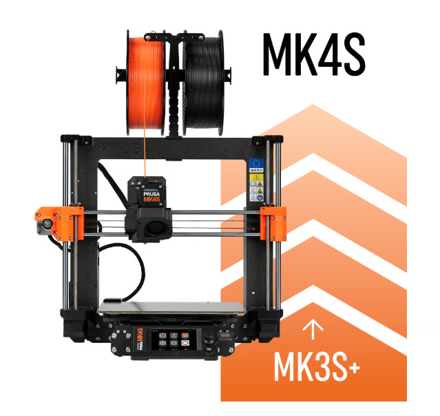 The classic Prusa i3 MK3S+ DIY 3D printer kit, known for its open-source design, reliability, and automatic bed leveling