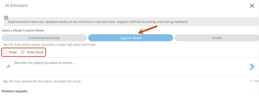 Organic model options
