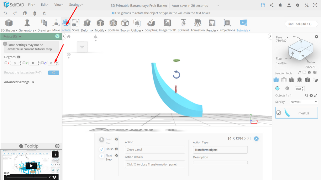Rotate tool