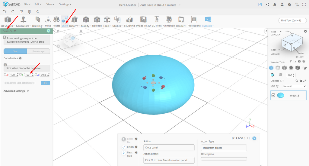 Scale tool
