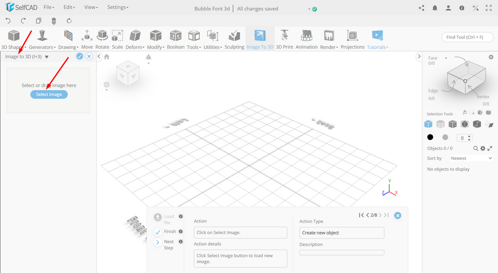 Selecting the image