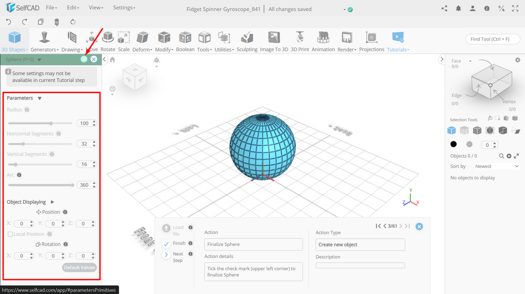 Setting parameters