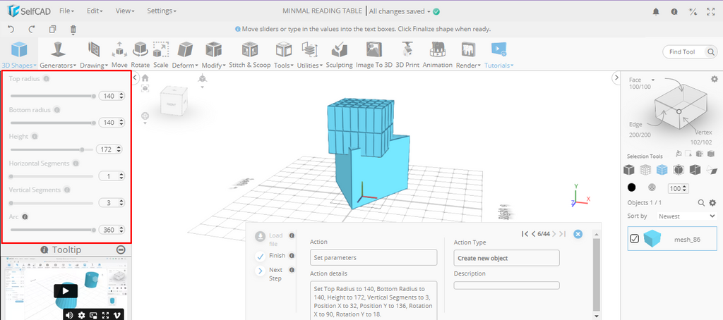 Adjusting parameters