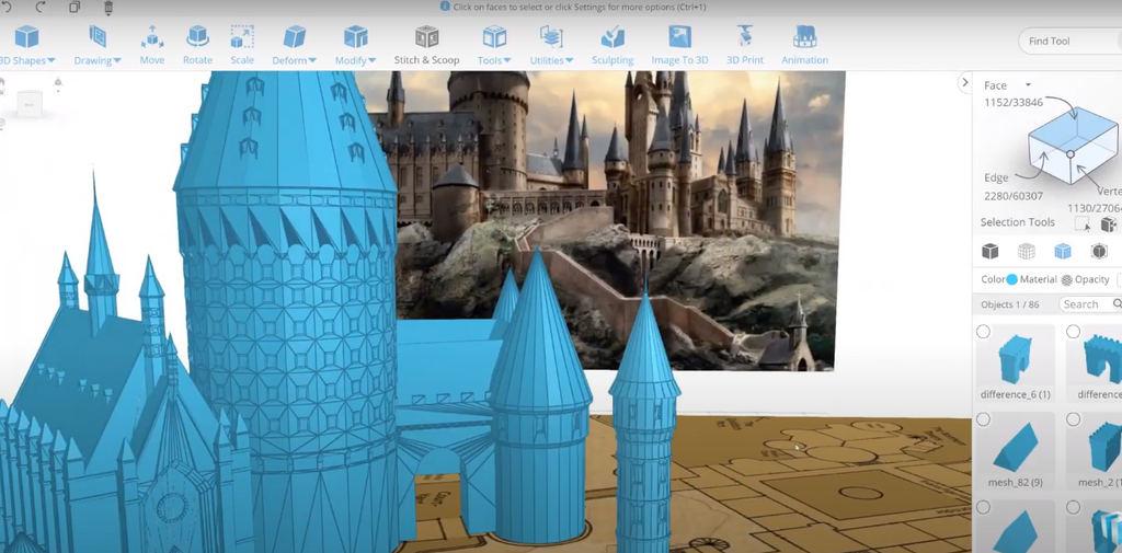 3D designing in SelfCAD