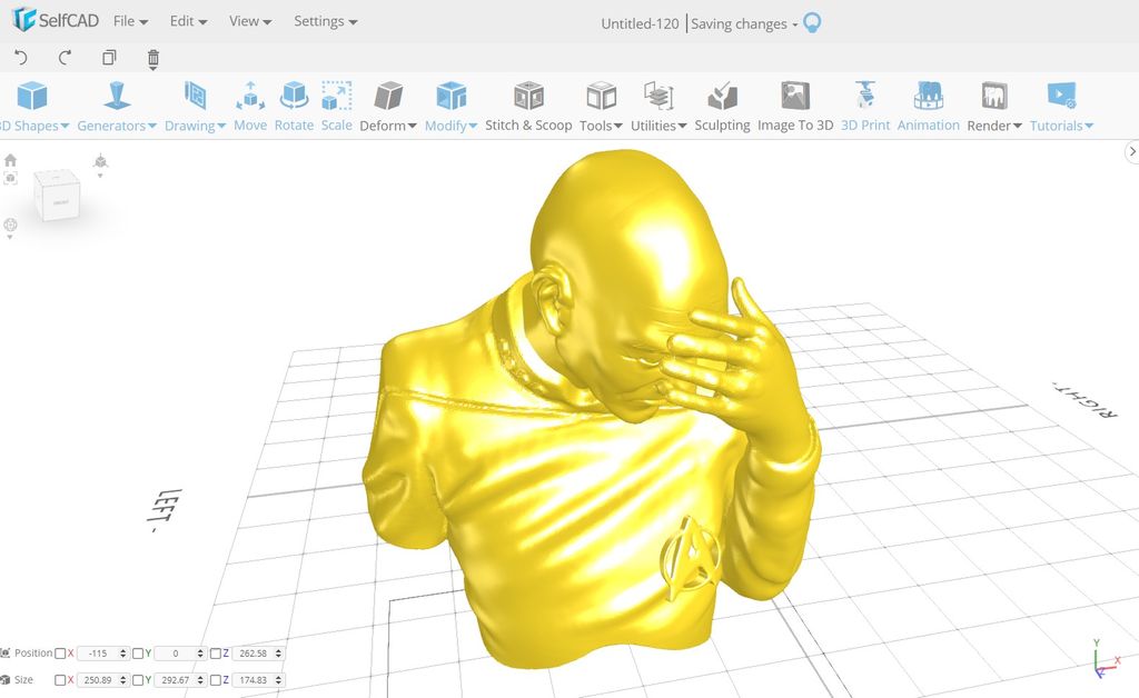 3D designing in SelfCAD
