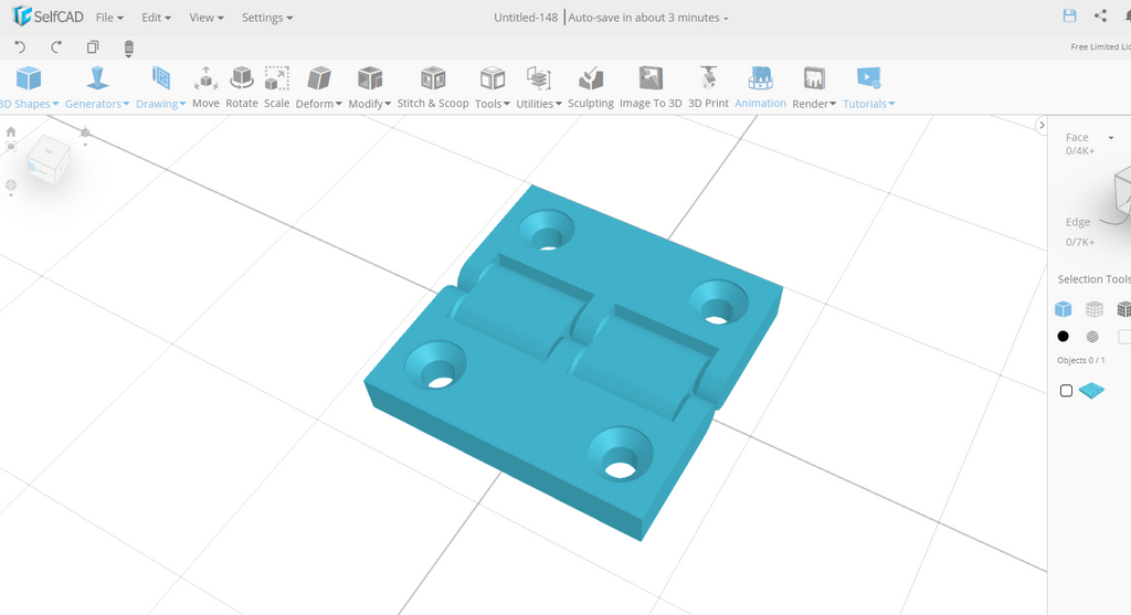 3D modeling in SelfCAD