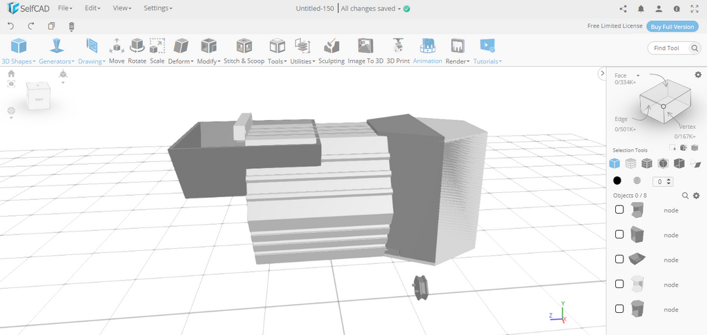 3D designing hive in SelfCAD