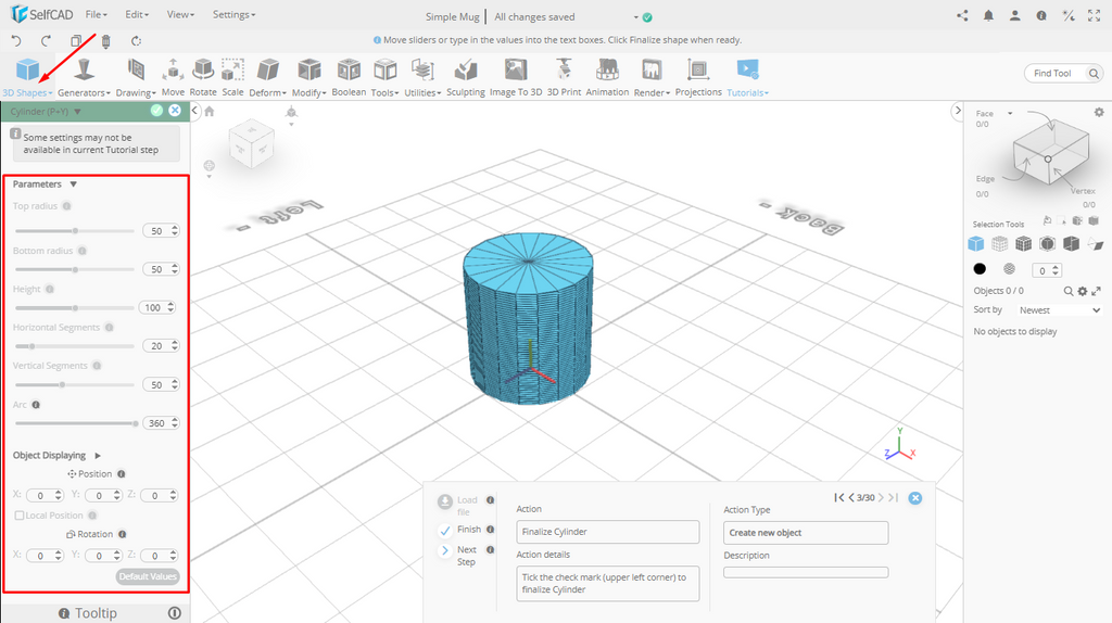 Setting parameters