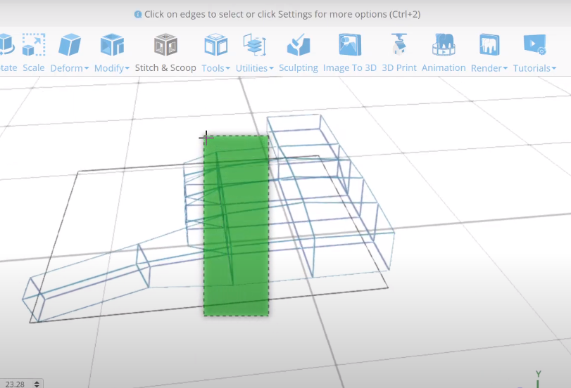 Wireframe in 3D designing