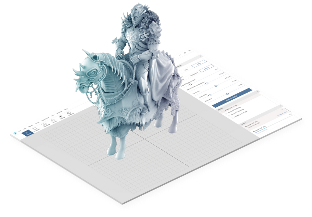 Design sliced in MakePrintable 