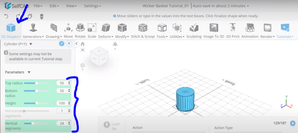 Creating a cylinder