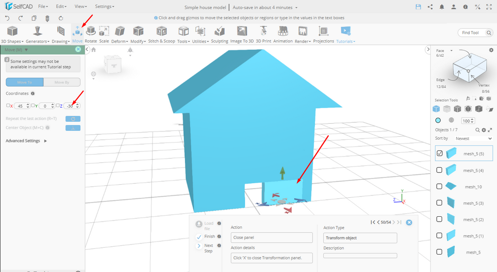 move tool in selfcad