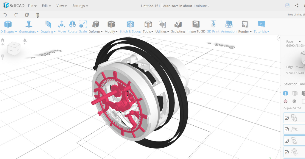 3D modeling in SelfCAD
