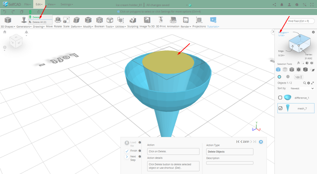 Polygon selection