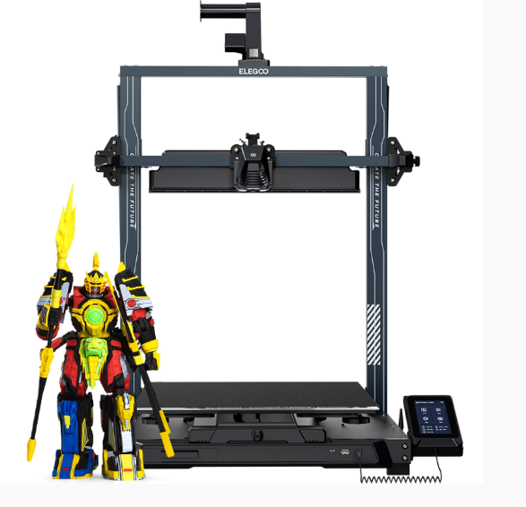 Creality K2 Plus large-format 3D printer featuring an enclosed build chamber, CoreXY motion system, and multi-filament support