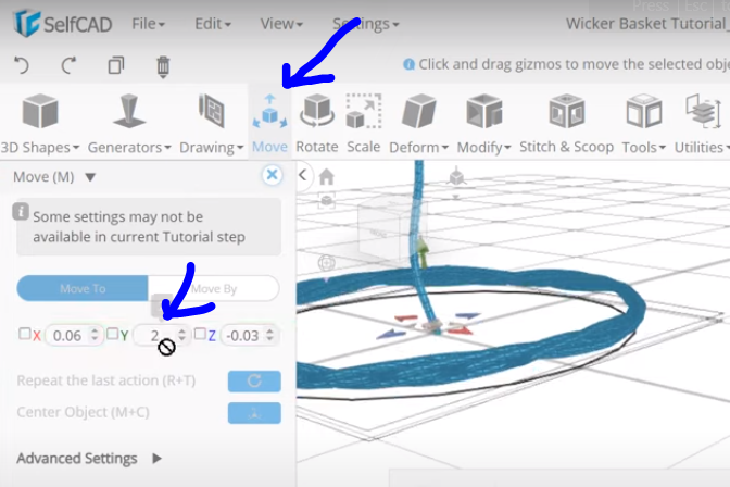 Move tool option 