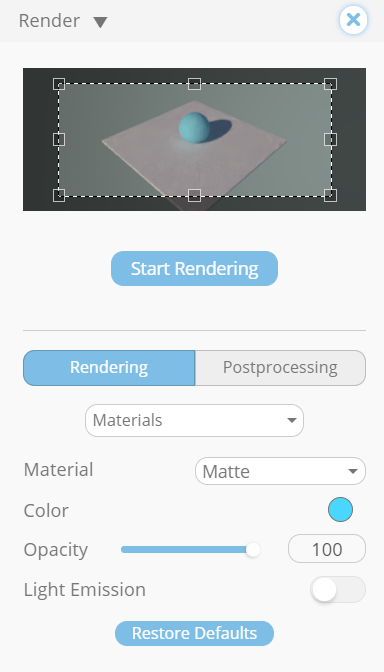 Once everything connects, you can explore the Render in the web application