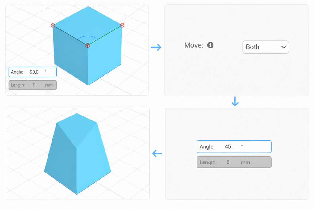 measurements - resize angle with move