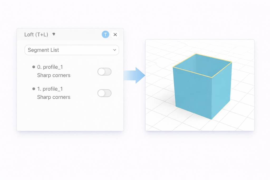 Segment List options allow you to customize the order in which the tool will connect the selected profiles. You can drag them to reposition them