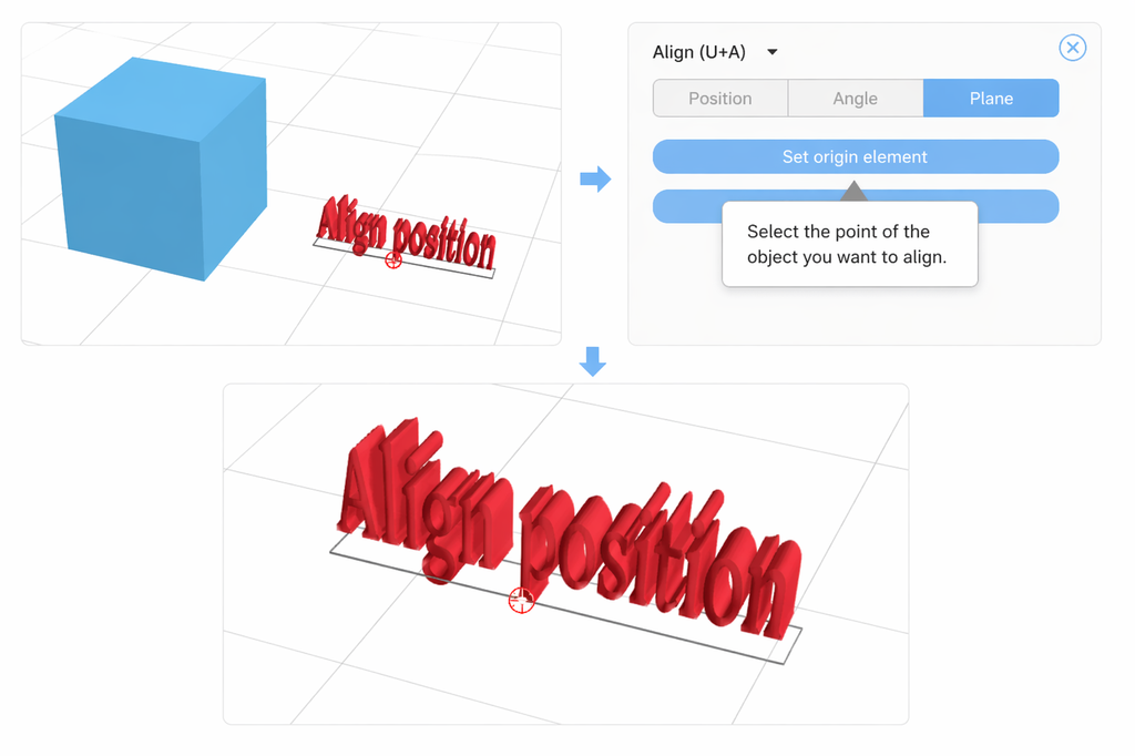 align plane - origin element