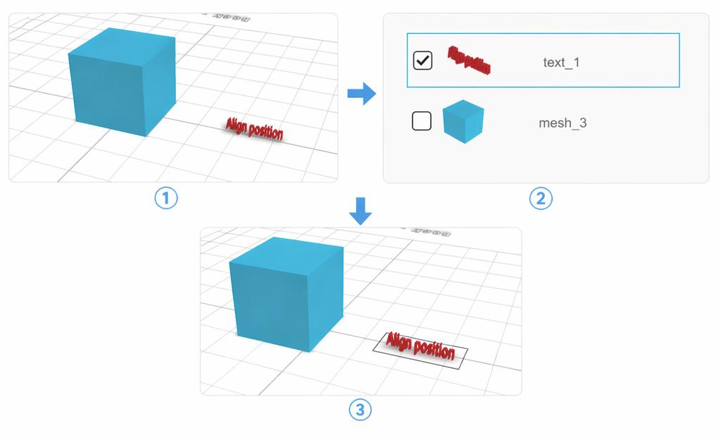 Align - select the object