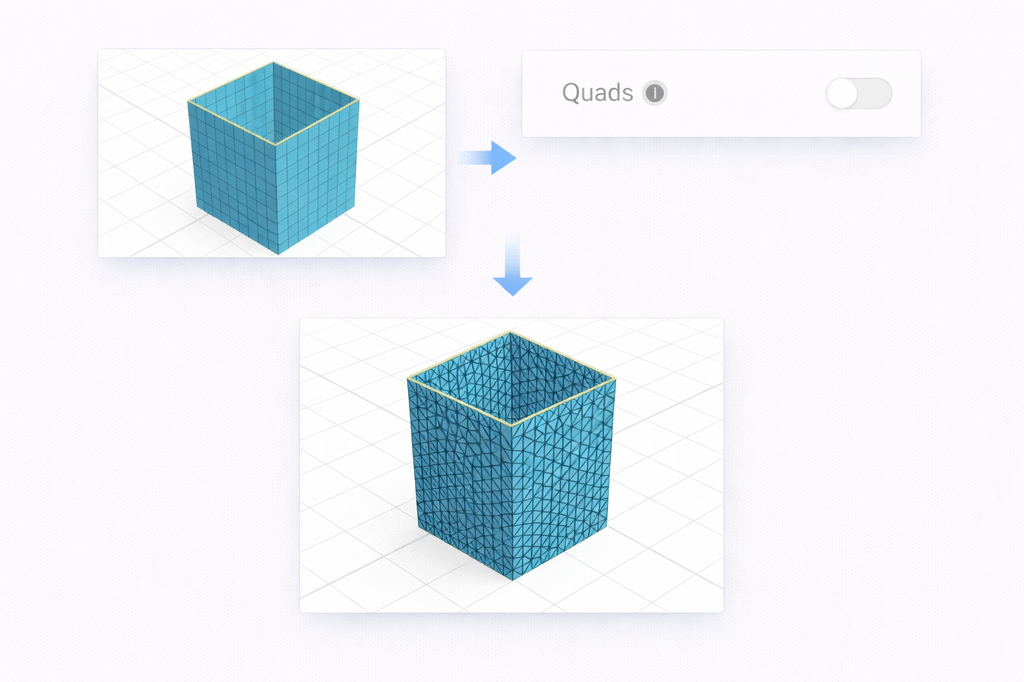 Quads are a preffered topology solution as they are generally easier for the software to work with